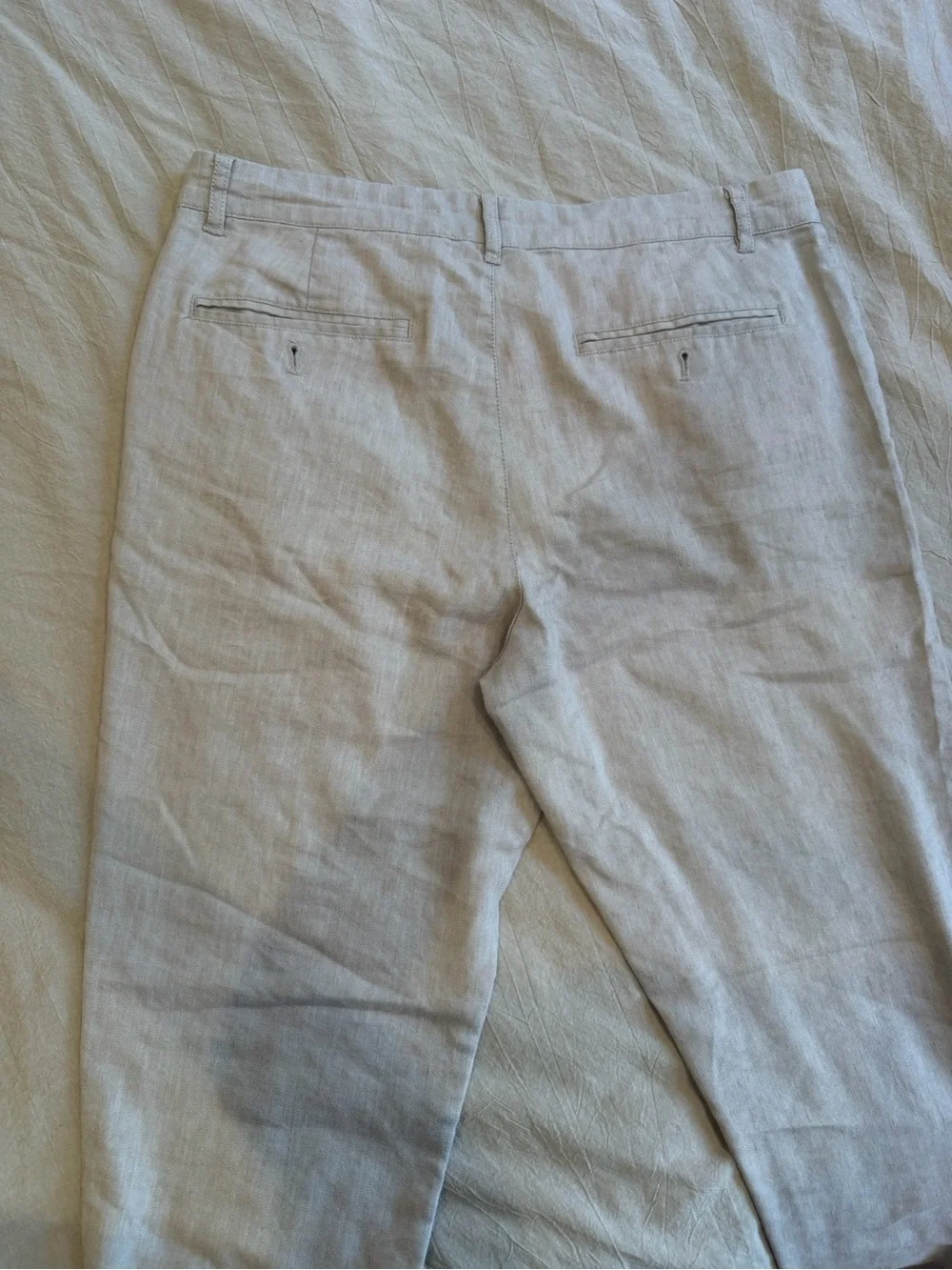 Men's Linen-Blend Chinos in Taupe by Boston Proper